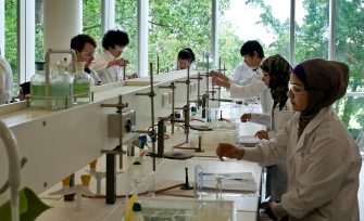 Students in chemistry lab