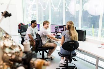 Students learning in the Science facilities at the UNSW Kensington campus