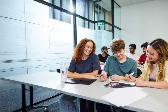 Students in classroom at UNSW College 