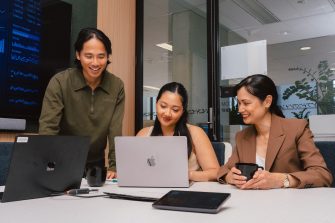 Applied degree in Cyber Security students working