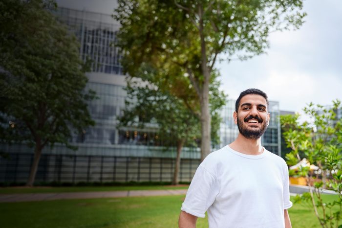 UNSW College student on main campus, smiling
