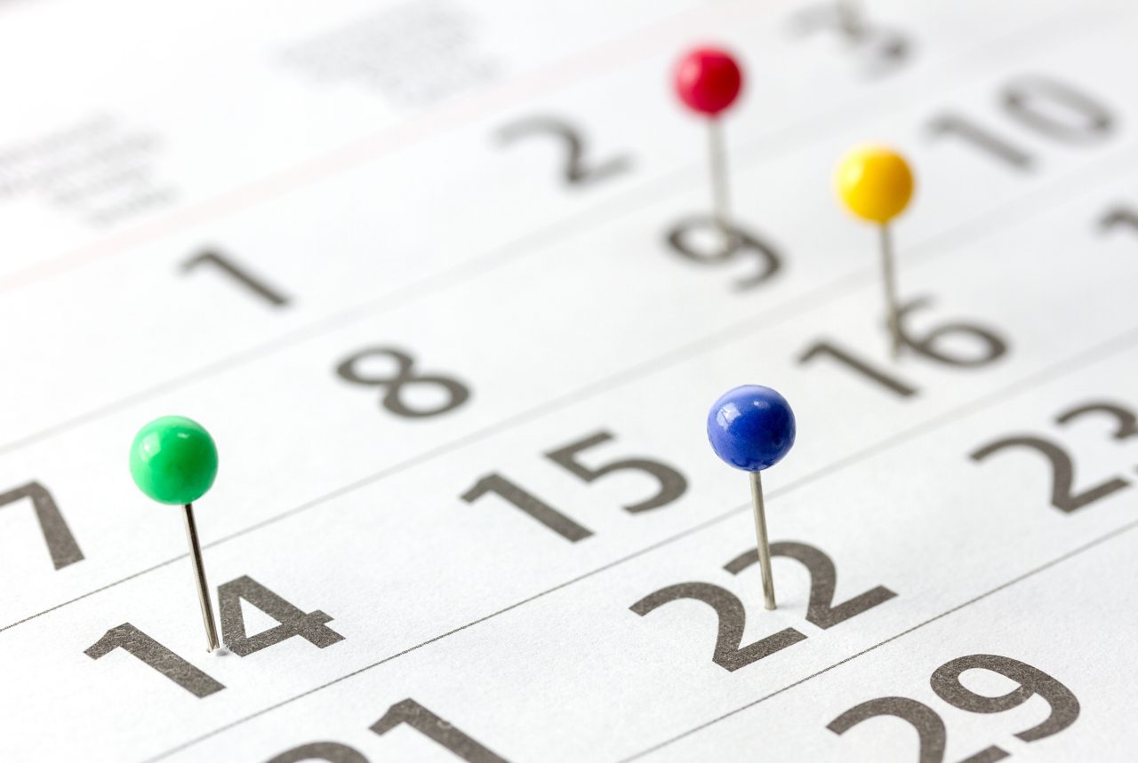 Calendar closeup