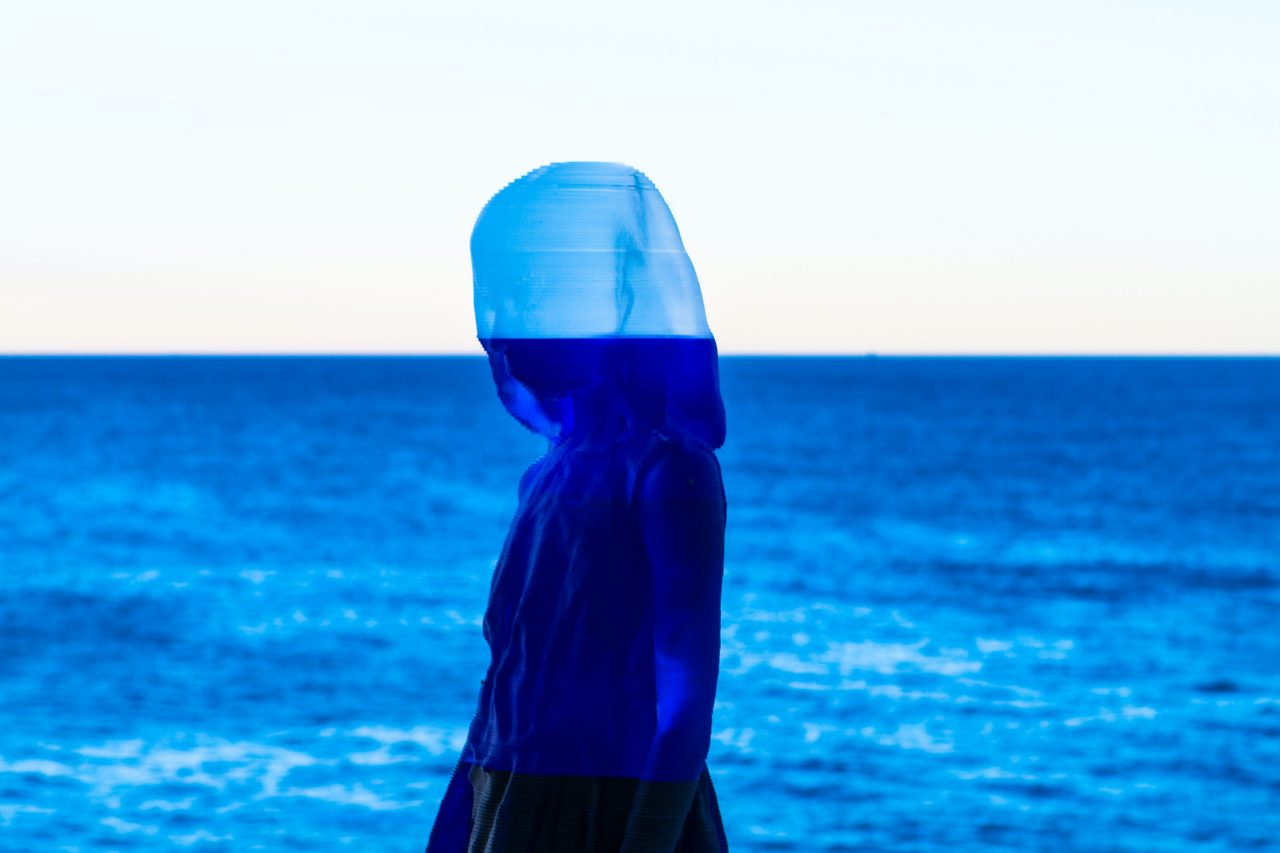 Sydney Sculptures by the Sea - blue sculpture of a girl