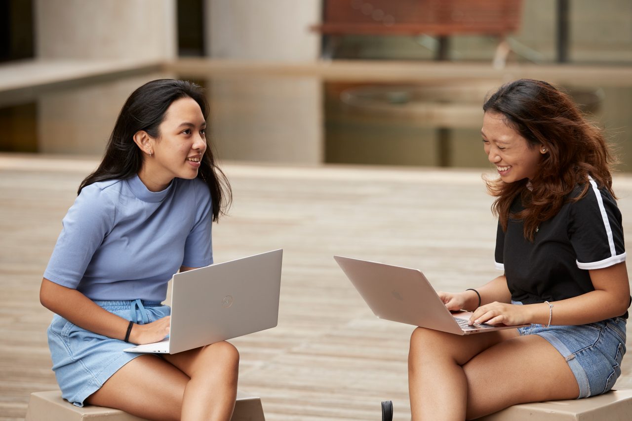 UNSW College students in courtyard